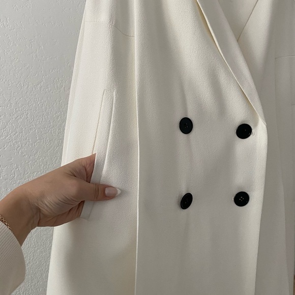 white dress with black buttons - Picture 8 of 10